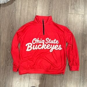 Ohio State Buckeyes Red 1/4 Zip Pullover